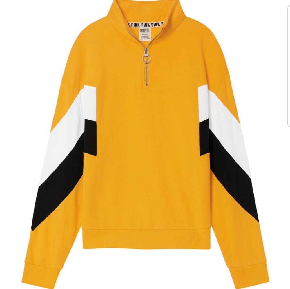 VS Pink half zip pullover jacket